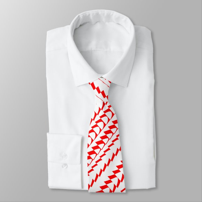 Trance Party - White and Red Tie (Tied)