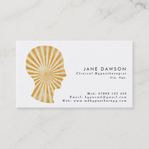 trance sunburst Hypnotherapist business card