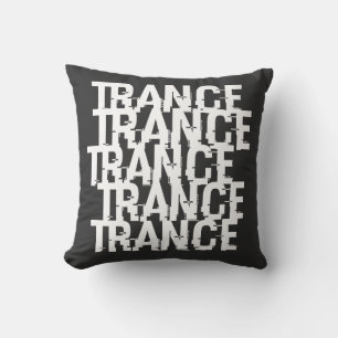 Trance Typographic Pattern Cushion