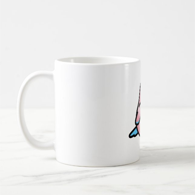 Trangender LGBT+ Pride Lovebird Coffee Mug (Left)