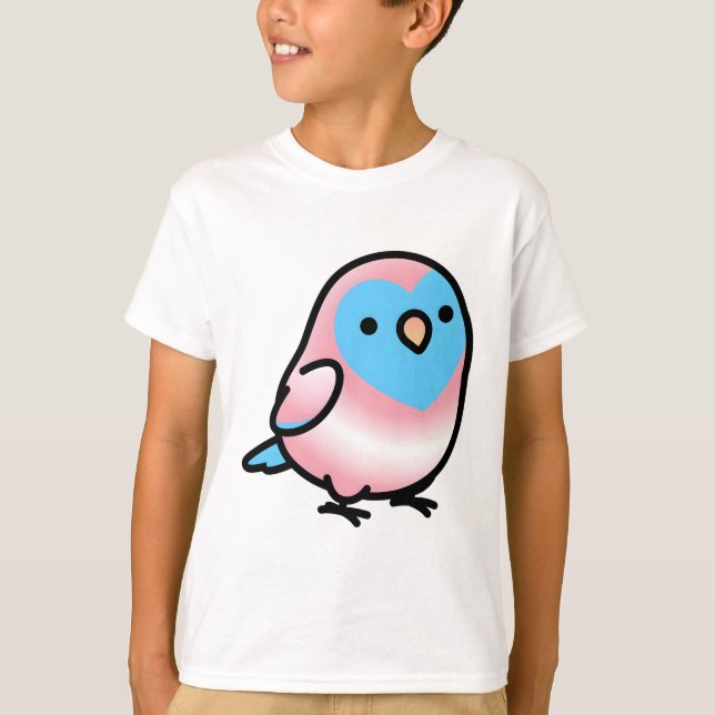 Trangender LGBT+ Pride Lovebird T-Shirt (Front)