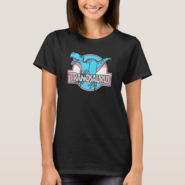 Tranosaurus  Dinosaur Transgender Flag Lgbt Pride  T-Shirt (Front)