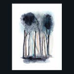 Tranquil Abstract Trees Poster<br><div class="desc">A stunning watercolor print featuring trees in an abstract style, brought to you by World Art Group. An impressionist design set in colourful hues that transforms this natural landscape into a vintage taste true work of art. A cool painting, perfect for your home or office that will inspire the greatness...</div>