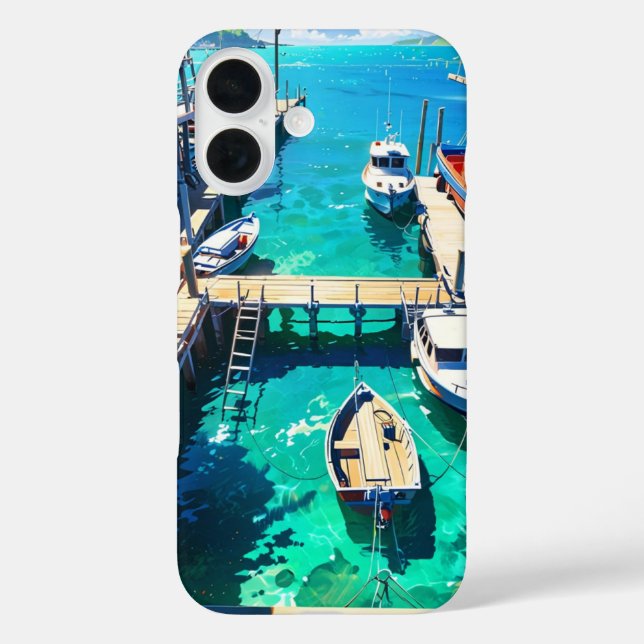 Tranquil Anime Summer Harbour Case-Mate iPhone Case (Back)