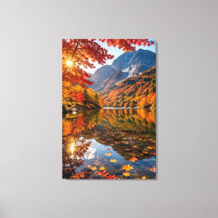 Tranquil Autumn Mountains Crisp Alpine Air Artwork Canvas Print