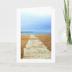 Tranquil Beach Boardwalk - Customisable card