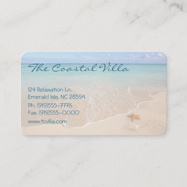 Tranquil Beach Business Card (Front)