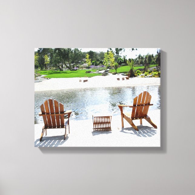 Tranquil Beach Chairs photo Canvas Print (Front)