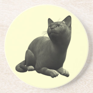 Tranquil Black Cat Coaster