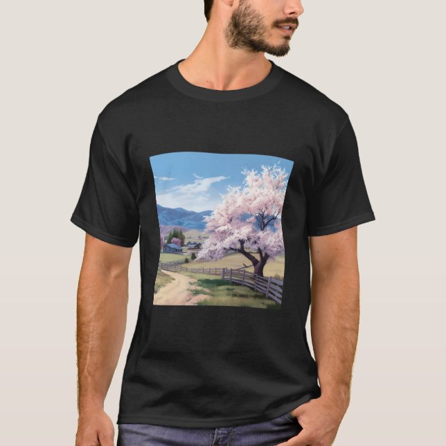 Tranquil Blossom Hway Countryside Residence T-Shirt (Front)