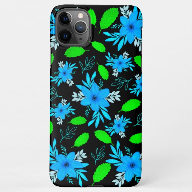 Tranquil Blue Blossom flowers Phone Cover (Back)