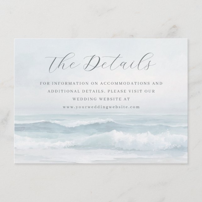 Tranquil Blue Ocean Waves Enclosure Card (Front)