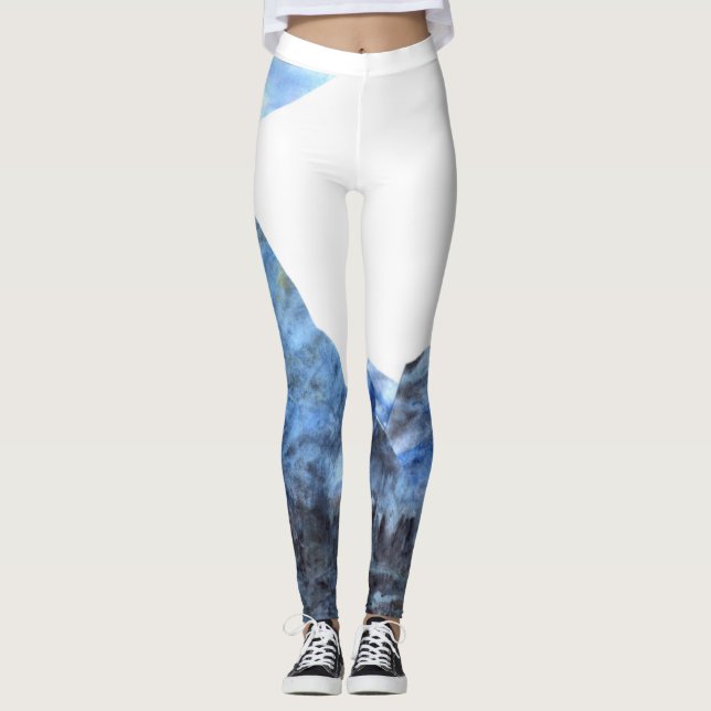 "Tranquil Blue" Women's Leggings (Front)