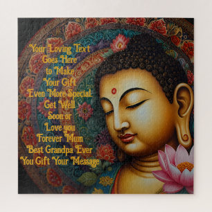 Tranquil Buddha Personalized Message – Zen Gift  Jigsaw Puzzle