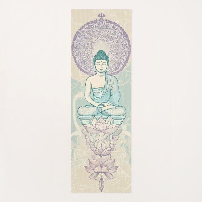 Tranquil Buddha Yoga Mat – Perfect for Meditation (Front)