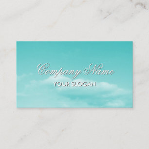 Tranquil business card design with aqua sky image