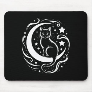 Tranquil Cat Lotus Flower Yoga Mindfulness Tee _1 Mouse Mat