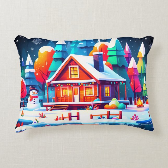 Tranquil Christmas Decorative Cushion (Front)