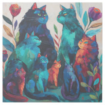 “Tranquil Colourful Cats” 3 of 4 Gallery Wrap