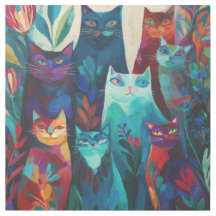 “Tranquil Colourful Cats” 4 of 4 Gallery Wrap