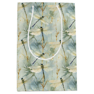 Tranquil Dragonfly Watercolour-style Medium Gift Bag