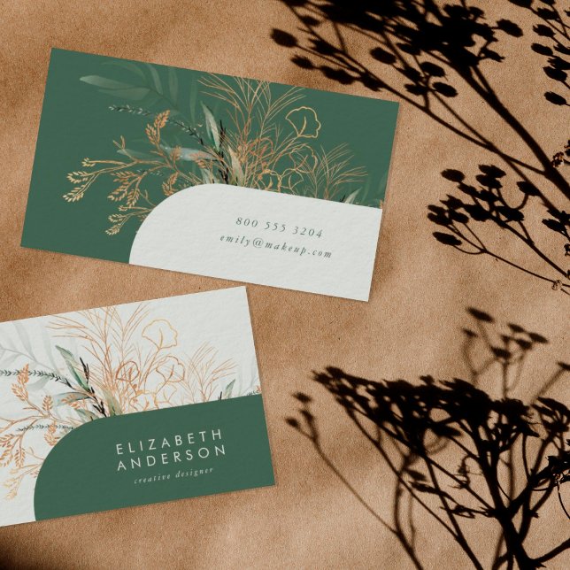 Tranquil Eucalyptus Elegant Green Breezy Sea Glass Business Card (Creator Uploaded)