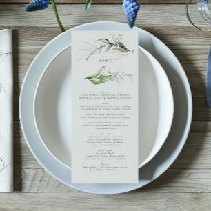 Tranquil Eucalyptus Elegant Green Breezy Sea Glass Menu