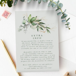 Tranquil Eucalyptus Elegant Green Detail Sea Glass Enclosure Card
