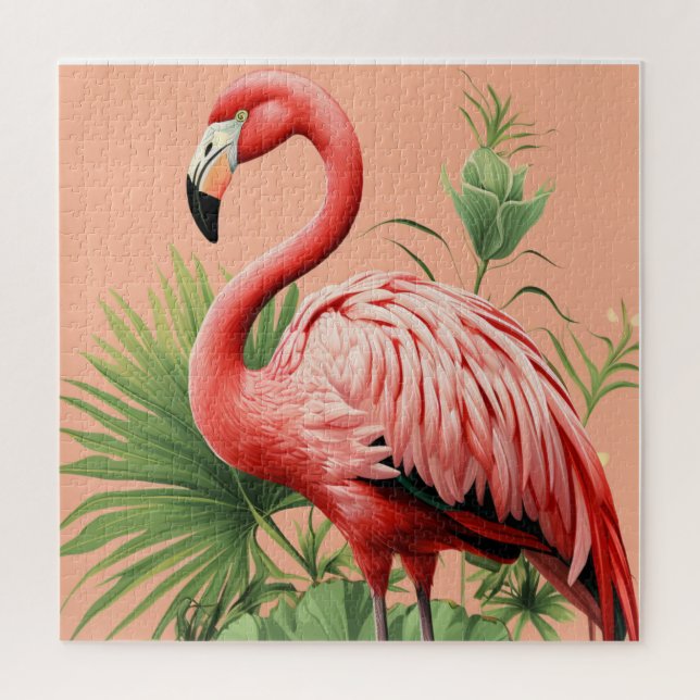 Tranquil Flamingo Paradise🌴🦩 Jigsaw Puzzle (Vertical)
