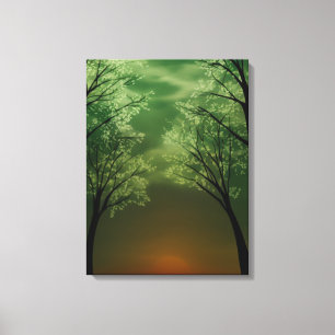 Tranquil Forest at Dusk Canvas Print