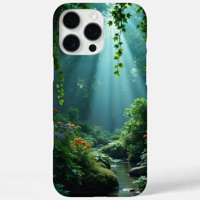 Tranquil Forest Stream iPhone Case (Back)