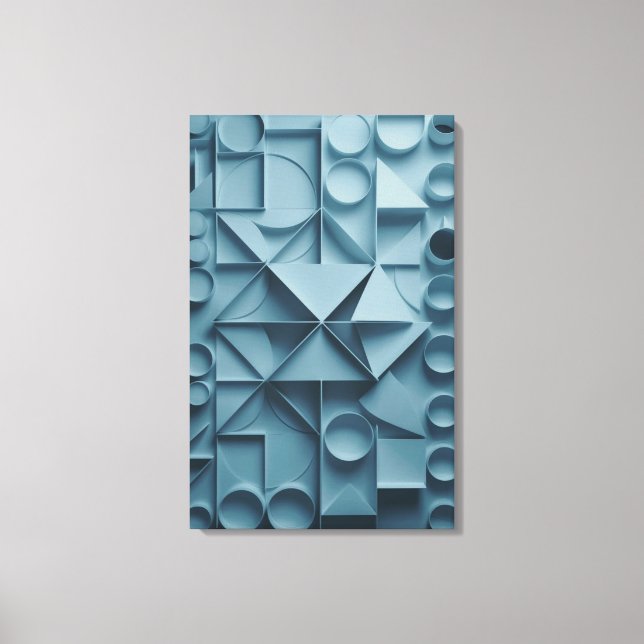 Tranquil Geometry Abstract Canvas Print  (Front)