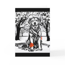 TRANQUIL GLEN Golden Retriever Greeting Card