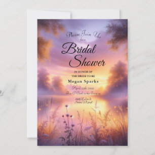 Tranquil Glow of Evening by the Lake Invitation