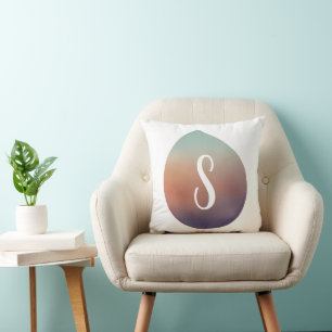 Tranquil Gradient Teardrop Cushion