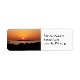 Tranquil Greek Sunset Return Address Labels