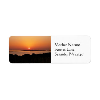Tranquil Greek Sunset Return Address Labels