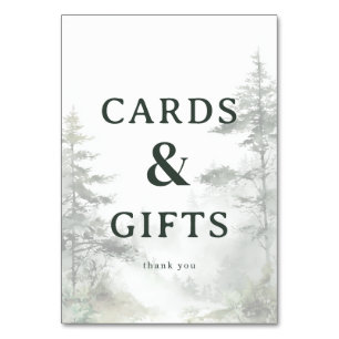 Tranquil Green Misty Forest Table Number