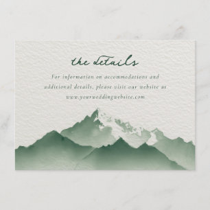 Tranquil Green Watercolor Mountain Enclosure Card