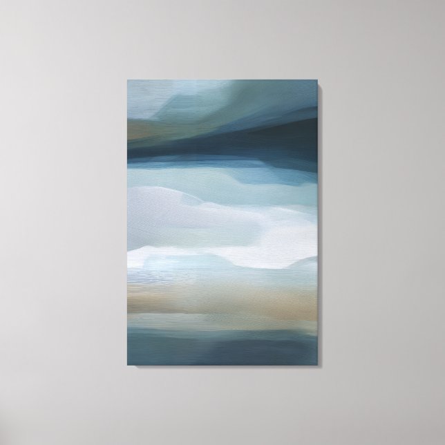 Tranquil Horizon Abstract Landscape Canvas Print (Front)