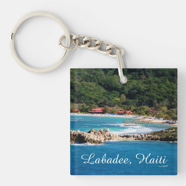 Tranquil Island Paradise Labadee Haiti Key Ring (Front)