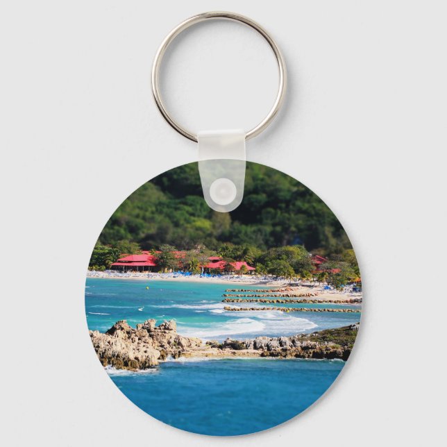 Tranquil Island Paradise Labadee Haiti Key Ring (Front)
