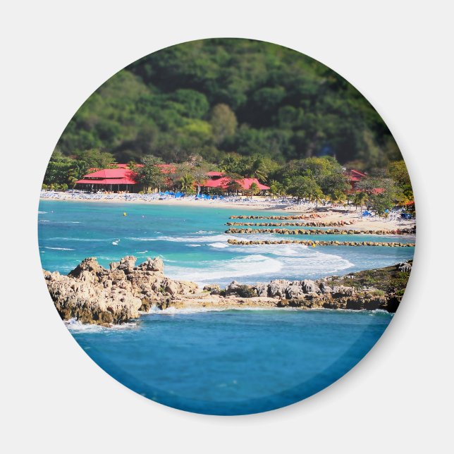 Tranquil Island Paradise Labadee Haiti Magnet (Front)