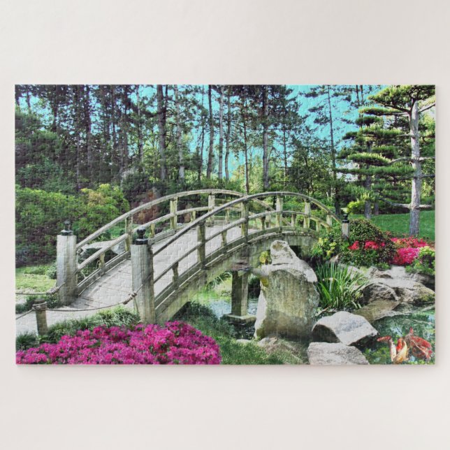 Tranquil Japanese Garden Jigsaw Puzzle (Horizontal)