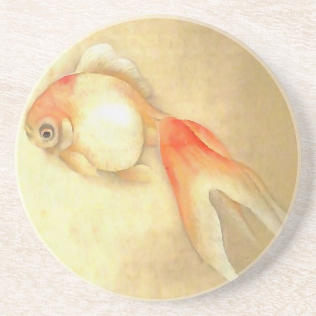 Tranquil Japanese Goldfish Coaster (Front)