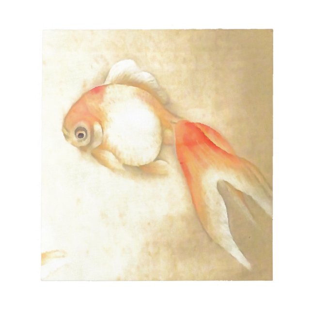 Tranquil Japanese Goldfish Notepad (Front)