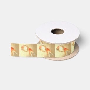 Tranquil Japanese Goldfish Satin Ribbon