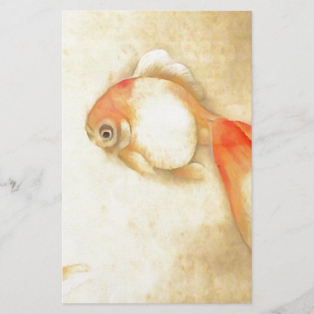 Tranquil Japanese Goldfish Stationery (Front)