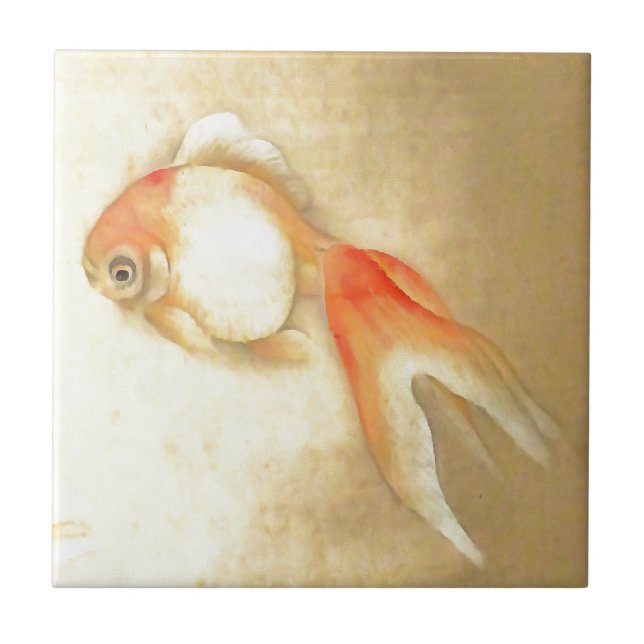 Tranquil Japanese Goldfish Tile (Front)
