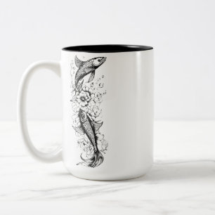 Tranquil Koi Pond Two-Tone Mug - 15 oz